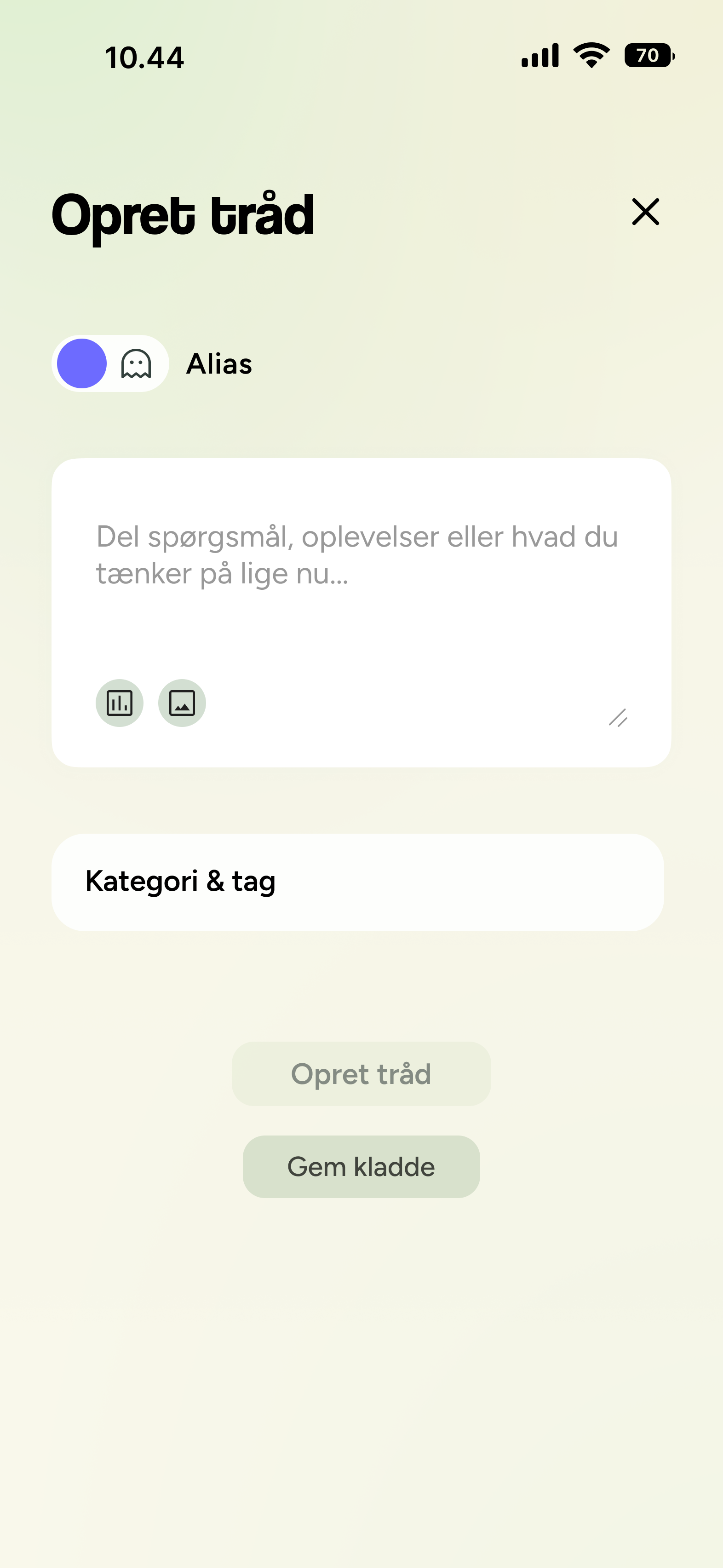 Opret opslag i UngeKræfter